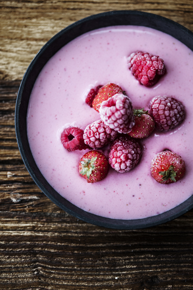 Sojayoghurt med jordbær