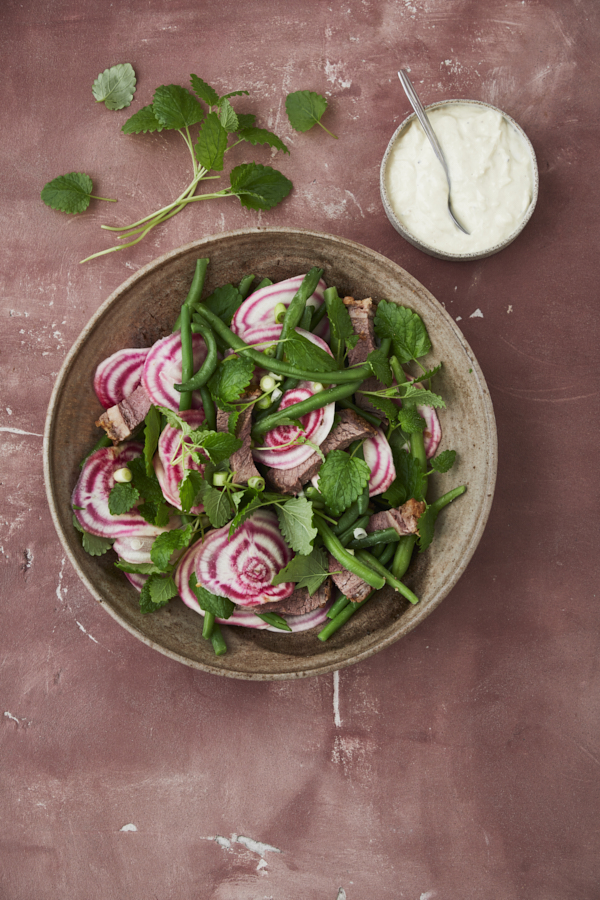 Salat Med Kalveculotte Bonner Og Bolsjebeder